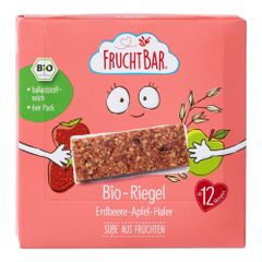 Bio Riegel Erdbeere Apfel Hafer 138g - 6er Vorteilspack von Fruchtbar