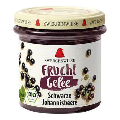 Bio Frucht Gelee Schwarze Johannis 160g - 6er Vorteilspack von Zwergenwiese