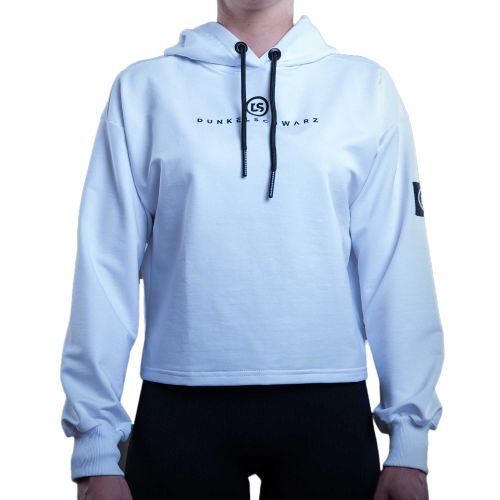 Dunkelschwarz Hoodie oversize W-3 ROLLUP white