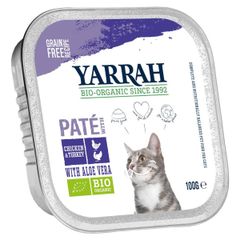 Bio Yarrah Katzenfutter Paté Truthahn 100g - 16er Vorteilspack - Tierfutter von Yarrah