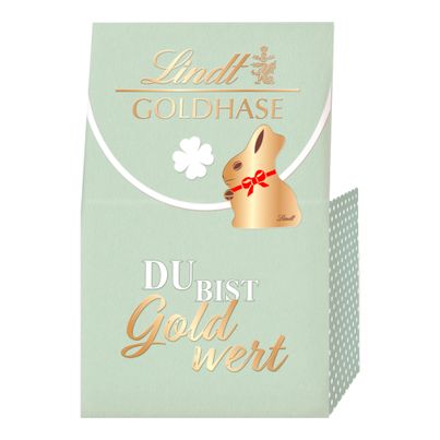 Lindt Du bist Gold wert Goldhase Tasche mint 153g