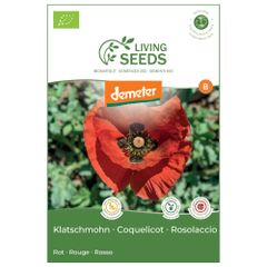 Bio Mohnblume Common Poppy 3.9g Saatgut von Living Seeds
