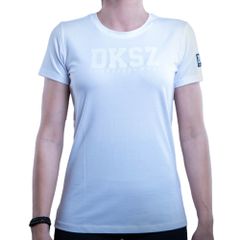 Dunkelschwarz Damen T-Shirt W-1 DKSZ PLA white
