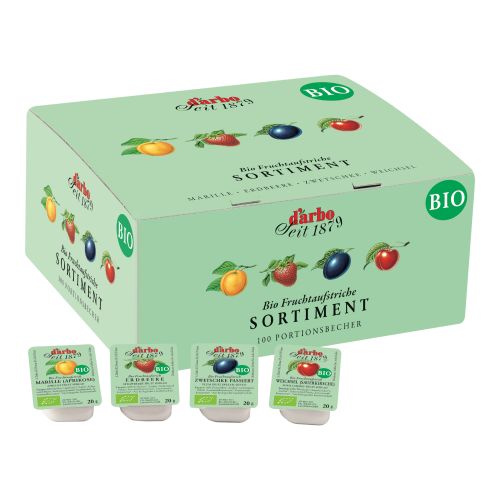 Darbo Bio Fruchtaufstrich Sortiment 100 Portionen x 20g