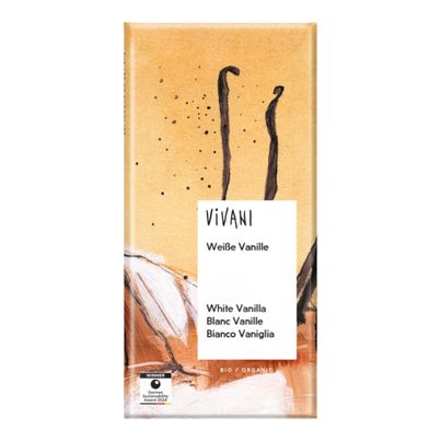 Bio Weiße Schokolade mit Vanille 80g von Vivani