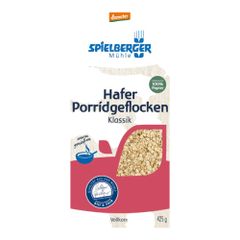 Bio Hafer Porridgeflocken Klassik 425g - 6er Vorteilspack von Spielberger Mühle