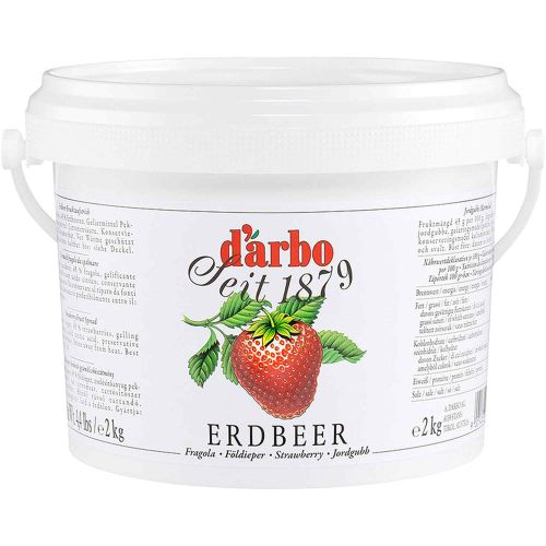 Darbo strawberry fruit spread 2kg plastic bucket