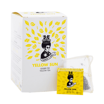 AFRO TEA Yellow Sun Gelber Tee - Premium Tee 15 Stück - 15 handgenähte Teebeutel mit Yellow Tea aus China von AFRO COFFEE