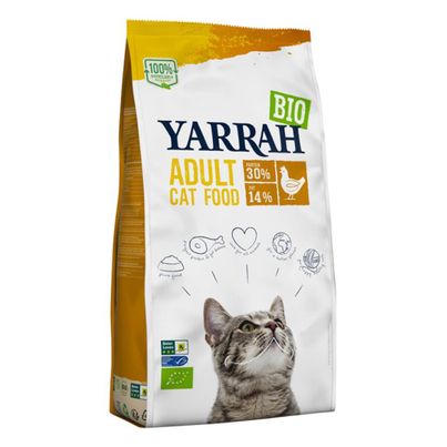 Bio Yarrah Katzenfutter Trockenfutter Huhn 2400g - 4er Vorteilspack - Tierfutter von Yarrah