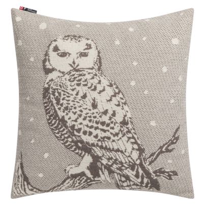 Cushion Cover Snowy Owl Color Sandy Brown 50x50cm by David Fussenegger