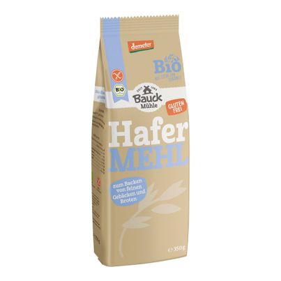 Bio Hafermehl Vollkorn glutenfrei 350g - 6er Vorteilspack von Bauck Mühle