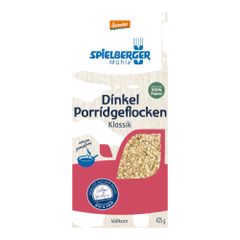 Bio Dinkel Porridgeflocken Klassik 425g - 6er Vorteilspack von Spielberger Mühle
