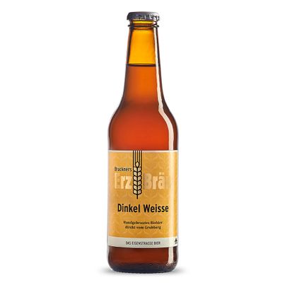 Bio Dinkel Weisse Bier 330ml - frische obergärige Hefe - typisches Bananenaroma - fruchtiger Genuss - Weißbier von Bruckners ErzBräu