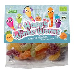 Bio Happy Winter Worms 75g - 10er Vorteilspack von Mind Sweets