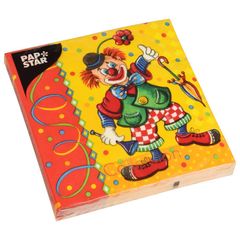 Servietten 3lg.Clown 33x33cm 20Stück von Papstar