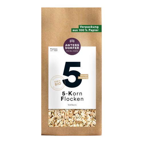 Organic 5-grain flakes 500g - value pack of 6 from Antersdorfer Mühle