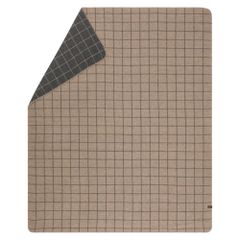 Wolldecke Karo Farbe Rauchgrau 160x200cm von David Fussenegger