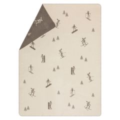 Kuscheldecke Ski-mania Farbe Rohweiß 150x200cm von David Fussenegger