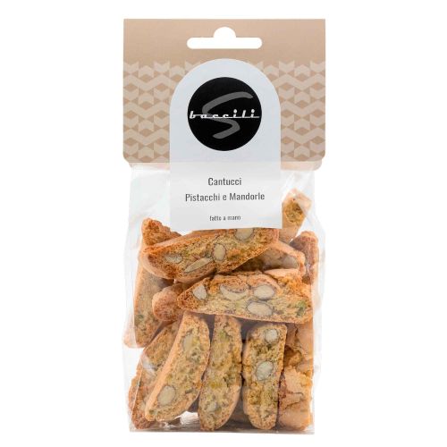 Cantucci Pistacchi e Mandorle 250g - Knusprig Doppel gebackene Kekse mit Pistazie und Mandeln von Baccili