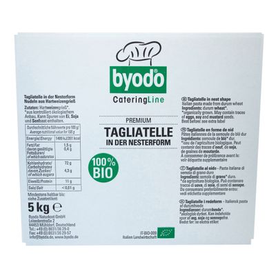 Bio Tagliatelle Nester semola 5000g von Byodo