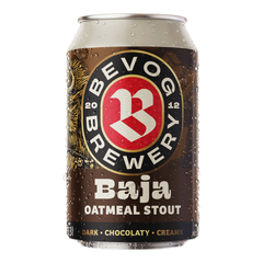 Baja Oatmeal Stout Bier 330ml - Haferflocken - geröstetes Malz und Gerste - intensiver Geschmack nach Kaffee und Schokolade von Bevog Brewery
