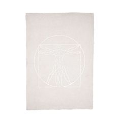 Handgeschöpftes Büttenpapier mit Wasserzeichen - Vitruvianischer Mensch - DIN A4 von Naturpapier Lampersberger