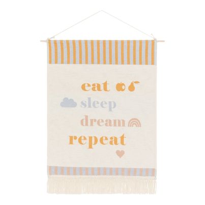 Wall Hanging Kids Eat Sleep Repeat 48x60cm by David Fussenegger