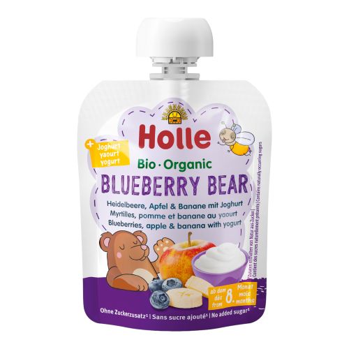 Organic Pouchy Blueberry Bear 85g - value pack of 10 from Holle