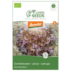 Bio Eichblatt Salat rot Red Salad Bowl 4.85g Saatgut von Living Seeds