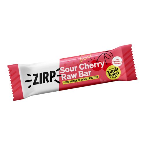 ZIRP Protein Bar Sour Cherry 40g - Insektenprotein-Roh-Fruchtriegel - 20 Prozent Proteinanteil - Laktosefrei - Kein Zusatz von Zucker - ohne Getreide