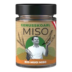 Bio Mugi Miso 190g - herzhaft würzige Paste - rein Pflanzlich – vegan- traditionell grobe Tsubu-Qualität von Genusskoarl