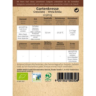 Bio Gartenkresse - 9 g Saatgut online kaufen