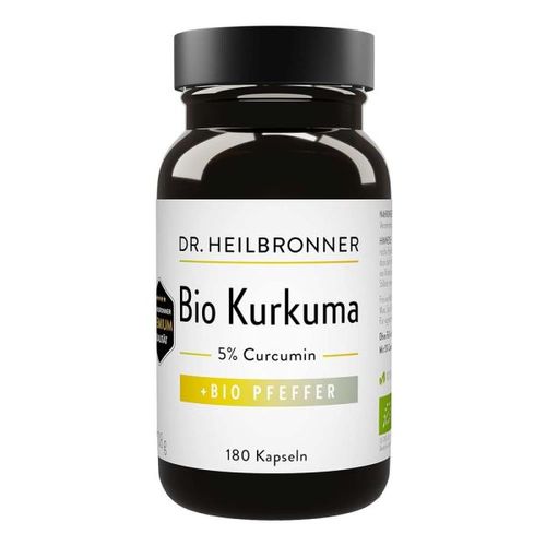 Bio Kurkuma Nahrungsergänzungsmittel 180 Kapseln von Dr. Heilbronner