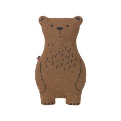 Gefülltes Kissen Bär 22 x 40 cm - Ruggine - GRS zertifiziert - von David Fussenegger