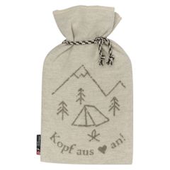 Wärmflasche Kopf aus Farbe Rohweiß 21x38cm von David Fussenegger