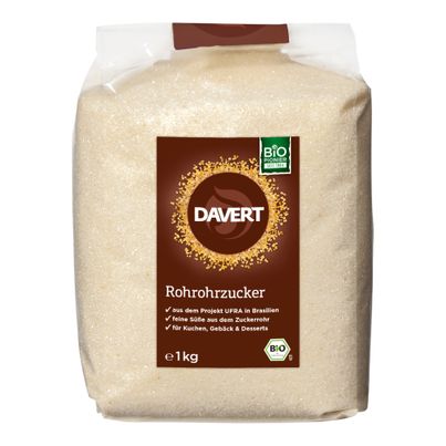 Bio Rohrohrzucker hell 1000g - 8er Vorteilspack von Davert