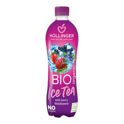 Organic wild berry iced tea 500ml - fruity refreshment in PET bottle - without artificial flavors, dyes and preservatives from Höllinger Juice
