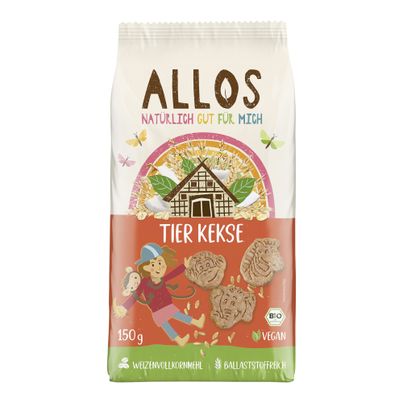 Bio Lieblingstier-Kekse 150g - 12er Vorteilspack von Allos