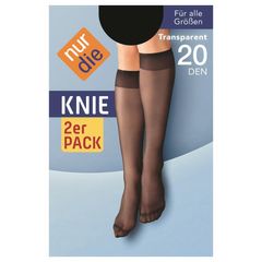 Knie 20den schwarz 2er von Nur Die