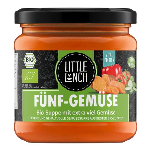 Bio Fünf-Gemüse 350g - 6er Vorteilspack - Fertiggericht von Little Lunch