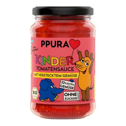 Bio Kinder Tomatensauce Gemüse 340g - 6er Vorteilspack von Ppura