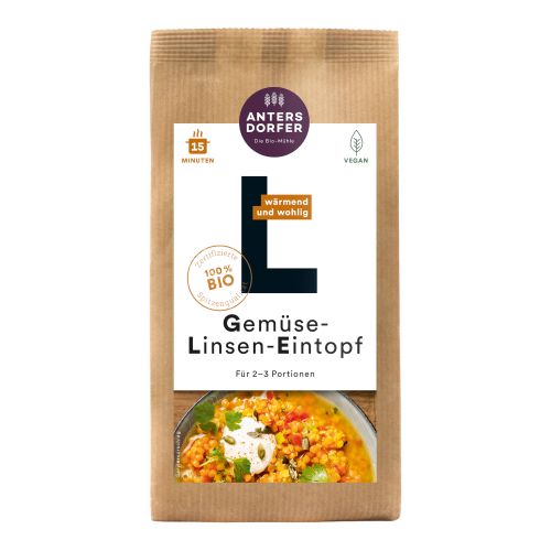 Organic vegetable lentil stew 150g - value pack of 6 from Antersdorfer Mühle