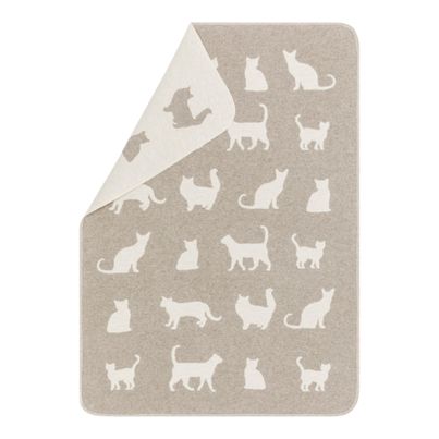 Pet blanket Cat Silhouettes Allover Color Smoke 70x90cm by David Fussenegger