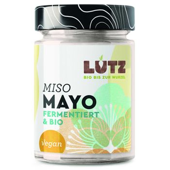 Bio Miso Mayo 160g - Vegane Bio Sauce auf Sonnenblumenbasis mit fermentierter Bio Speisewürzpaste aus Kichererbsen von Bio Lutz