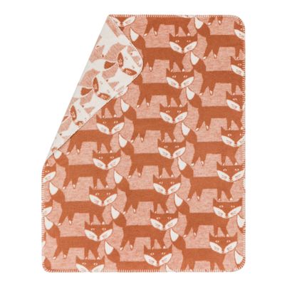 Baby Blanket Fox Family Color Brown 75x100cm by David Fussenegger