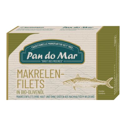 Bio Makrelenfilet in Olivenöl 120g - 10er Vorteilspack von Pan Do Mar