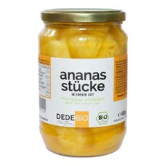 Bio Ananasstücke 685g - 6er Vorteilspack von Dedebio Food