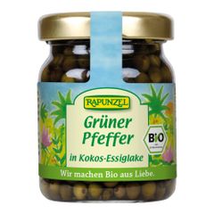 Bio Grüner Pfeffer in Kokos-Essig 60g - 6er Vorteilspack von Rapunzel