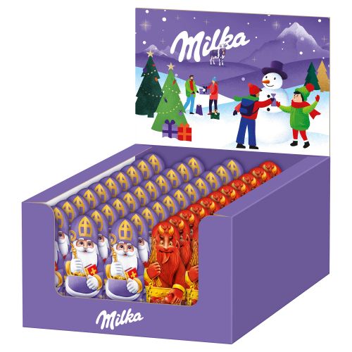 Milka Nikolo und Krampus Hohlfiguren aus Schokolade 55x15g 825g von Milka