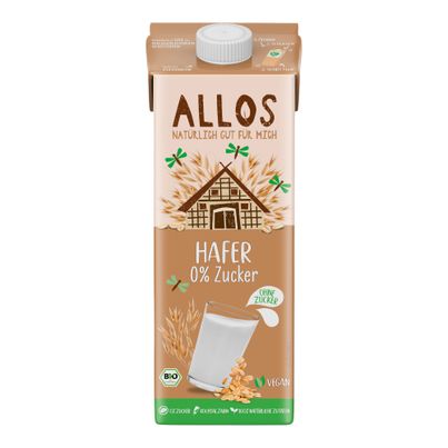 Bio Hafer 0% Zucker Drink 1000ml - 6er Vorteilspack von Allos